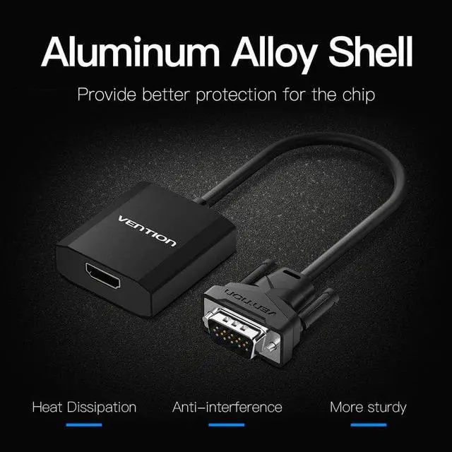 Alt view image 2 of 5 - VGA to  Converter 1080P Male to Female With Audio VGA  Digital Analog Adapter for Laptop HDTV Projector  VGA