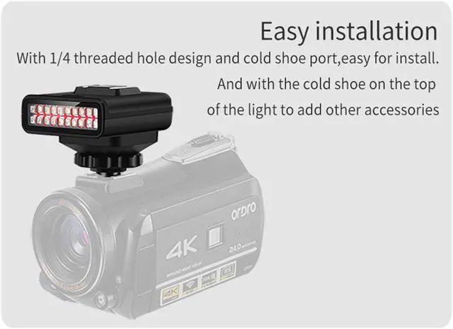 Alt view image 3 of 5 - LN-3 Studio IR LED Light USB Rechargeable Video Camera Infrared Night Vision 2100mAh High Power 20 Infrared Lamp Beads