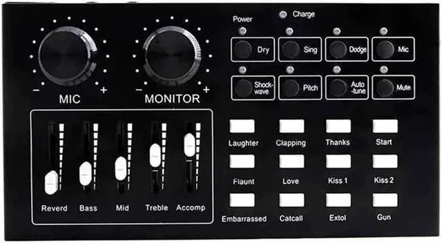 Alt view image 2 of 5 - Audio Card Stereo Sound Professional External Equipment Headphone Volume Control Live Streaming Microphone Speaker