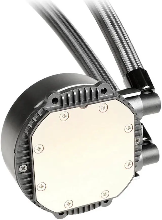 Alt view image 4 of 5 - Water Cooler 120mm 4 Pin 2 Heat-pipes Integrated Cooling Radiator Heatsink 2 Fan for LGA 2011/2066/115X/1200 AM4