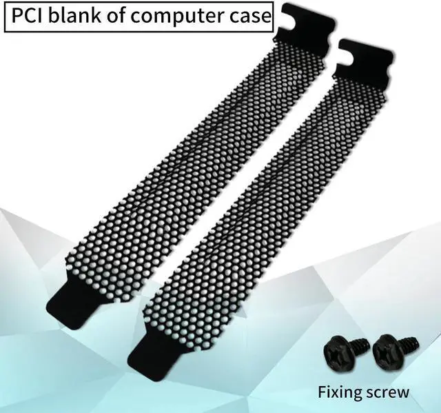 Alt view image 3 of 5 - 5pcs/set Dust Filter Easy Install Cooling Fan Desktop Hard Heat Dissipation Universal Blanking Plate PCI Slot Cover Ventilation