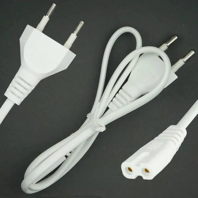Main image of 0.6M 2-Prong Pin AC EU Power Supply Cable Cord high Quality Lead Wire Power Cord For table lamp Laptop electric machine charger