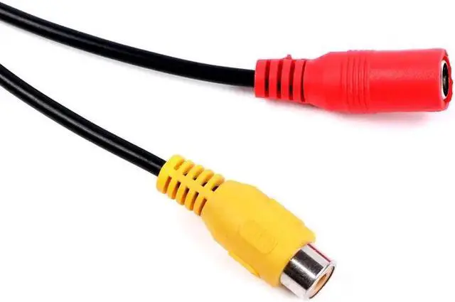 Alt view image 5 of 5 - 4-Pin Universal Backup Camera Car Camera Signal Harness To CVBS RCA Connector Signal Power Adapter Wire Harness Audio Cables