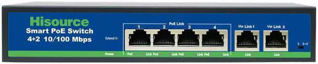 Alt view image 3 of 5 - 6-port POE switch 24V power supply 250 meters network switch poe  ethernet switch