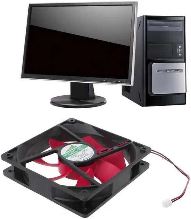 Alt view image 5 of 5 - 12025 120mm DC12V 0.2A 2 Pin Connector Cooling Fan for Computer Box CPU Cooler Radiator