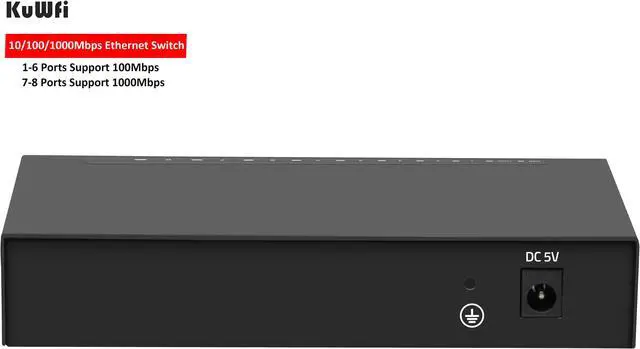 Alt view image 4 of 4 - Gigabit 8-Port Ethernet Switch Mini Desktop1000Mbps Fast Network Switch LAN Hub/ Full or Half Duplex Exchange 2020 New