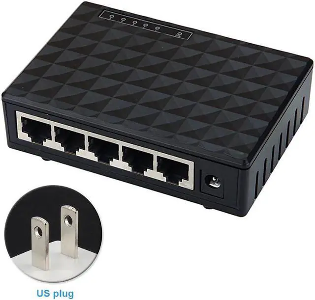 Main image of Desktop 5-Port Exchange Ethernet Gigabit LAN Mini Network Adapter Hub