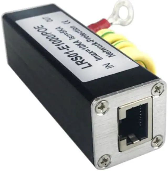 Alt view image 3 of 4 - 100/1000M POE IP Camera Network POE Switch RJ45 & POE Surge Protector Protection Device Lightning Arrester SPD 1000M Ethernet