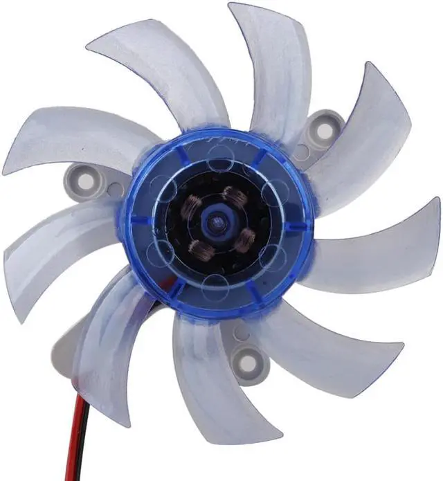 Alt view image 5 of 5 - 75mm 2 Pin Computer Cooler Connector 12vdc Plastic Vga Video Card Cooling Fan Cooler For Protection Graphic Card