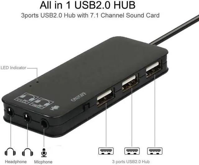 Alt view image 5 of 7 - Free USB Sound Card Computer External Sound Card Module CM108 Chip DAC Decoder Board for Computer Laptop