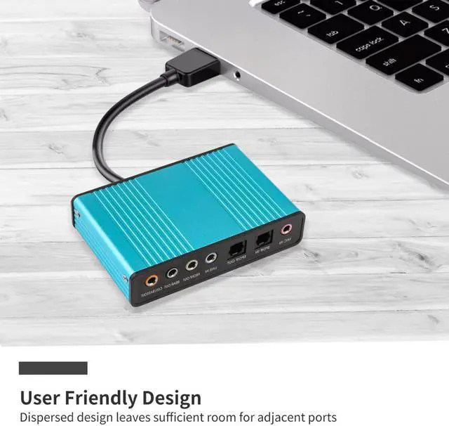 Alt view image 2 of 7 - Sound Card USB Audio Interface External 3.5mm Microphone Audio Adapter Soundcard for Laptop PS4 Headset USB Sound Card