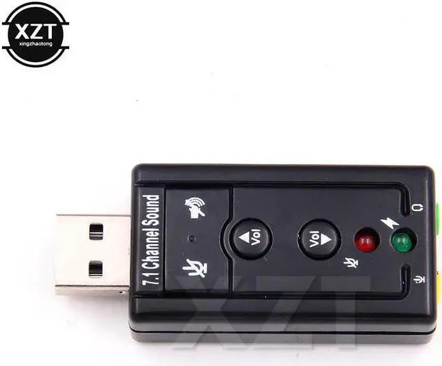 Alt view image 5 of 5 - USB Sound Card 7.1 For Computer Headset Microphone Laptop Speaker Mic
