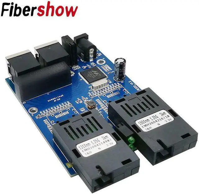 Alt view image 4 of 5 - Ethernet fiber switch 2 RJ45 UTP 2 SC fiber  Fiber Optical Media Converter 2SC 2RJ45 Ethernet 10/100/1000M PCB