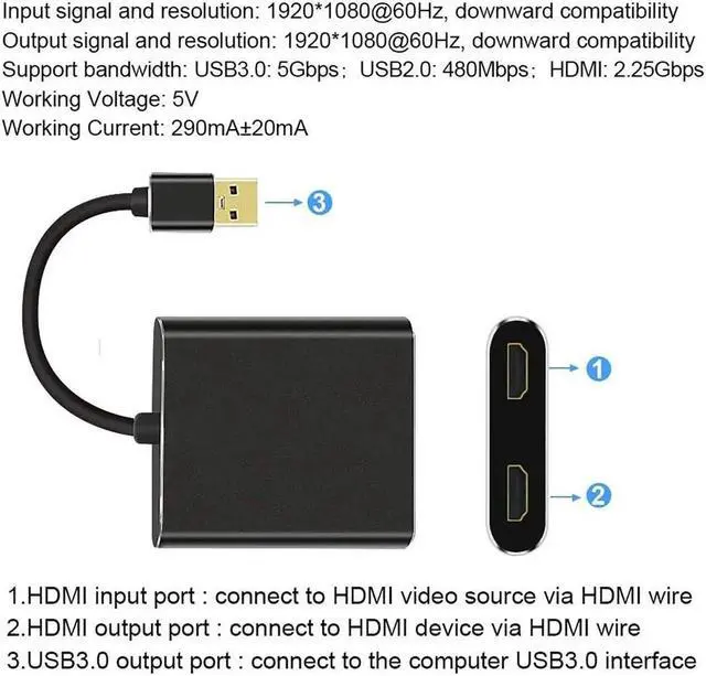 Main image of Game Capture Card Stream/Record For Twitch For Youtube For PS4 For XBOX One Streaming Video Recording