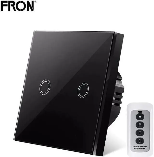 Alt view image 2 of 5 - SwitchTouch switch,EU/UK Standard 1/2/3 Gang  RF433 Remote Control Wall Touch Switch, Home Wireless Remote Control