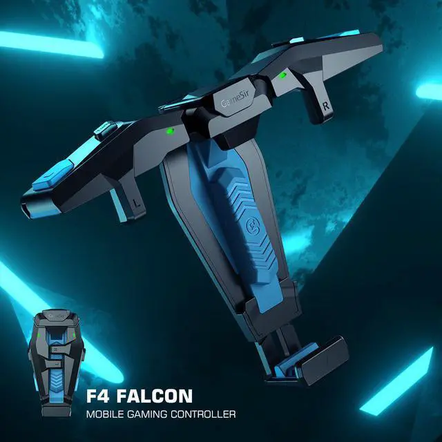 Alt view image 3 of 5 - F4 Falcon PUBG Trigger Mobile Gamepad Controller Fast Game Joystick Foldable Wings for Android iPhone No Bluetooth
