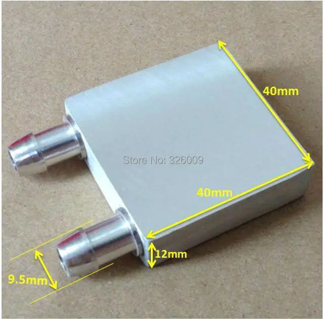 Alt view image 3 of 5 - 40*40*12mm Aluminium Water Cooling Waterblock Heatsink Block Liquid Cooler For CPU GPU Laser Head Industrial Control Cabinet
