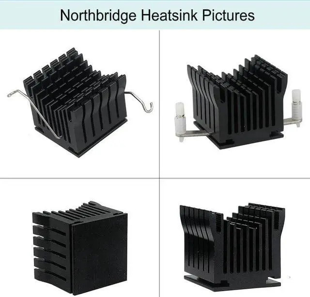 Alt view image 2 of 5 - Aluminium Northbridge Heatsink Cooler Motherboard Radiator w/4cm Fan For PC Computer Case South North Bridge Chipset Cooling