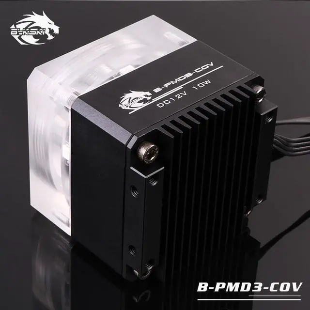 Alt view image 2 of 5 - B-PMD3-COV 5v RGB Water Cooling Pump with Heatsink 600L DDC Black