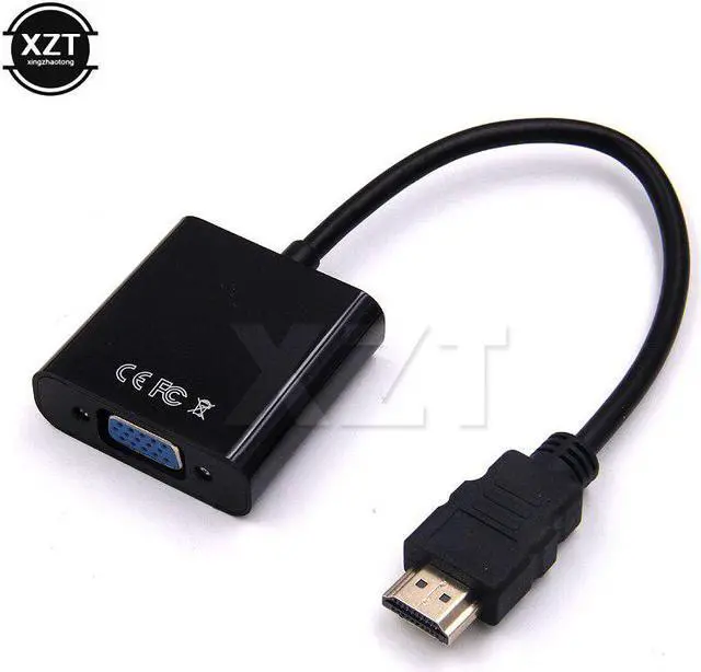 Alt view image 3 of 5 - to vga For PC HDTV Display Projector 1080P for  connector Adapter Audio +MINI  Micro  for  connector cable