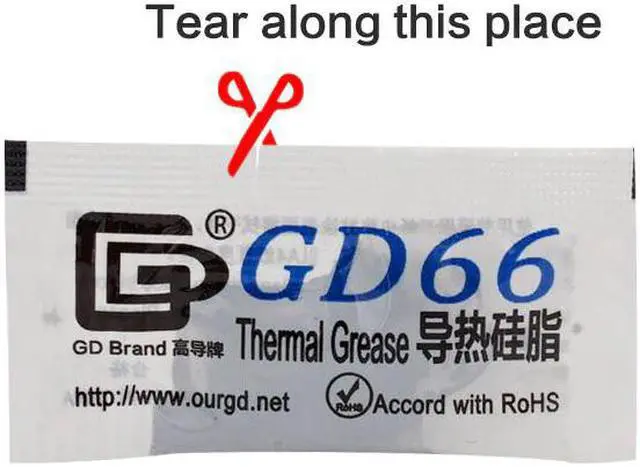 Alt view image 2 of 5 - 10pcs 66 Thermal Grease Paste Gray Environmentally Friendly Insulation Rapid Cooling High Performance Suitable Chip Radiating