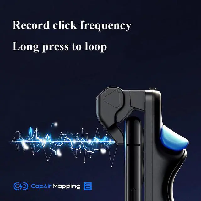 Alt view image 5 of 5 - Trigger 2 Mobile Game Button Controller Six-Finger Artifact iOS Android PUBG High-Speed  Automatic Pressure Gun