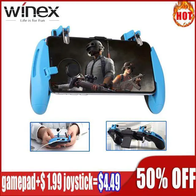 Alt view image 2 of 5 - Mobile Game Controller Gamepad Trigger Aim Button Game Pad Joystick For IPhone Android Phone For Game Pad Accesorios