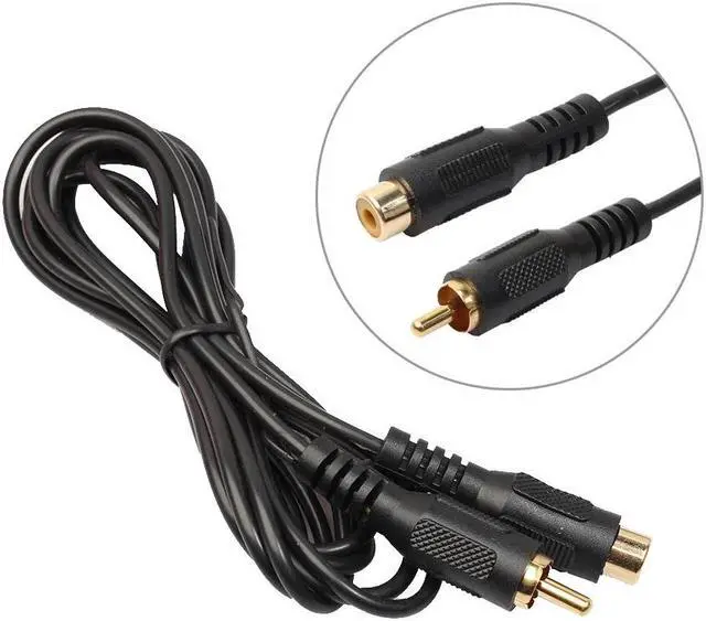 Alt view image 5 of 5 - 1.8/4.5/7.6 M Single Phono Extension Cable Lead RCA Male to Female Plug to Socket For stereo equipment DVD players TV L3FE