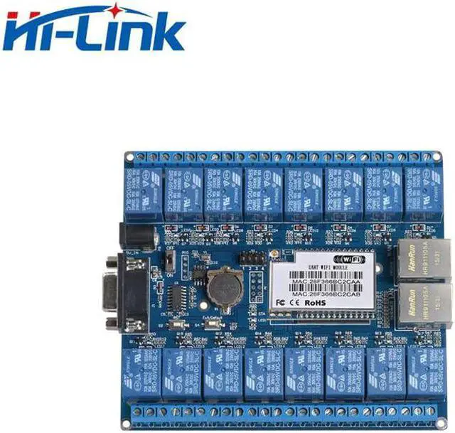 Alt view image 3 of 5 - 16 Channels Remote Power Control Switch P2P Wireless Network WiFi Relay for Smart Home Automation HLK-SW16 US Plug