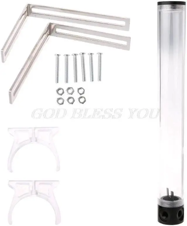 Alt view image 2 of 5 - Water Cooling Kit 50mm Diameter G1/4" Cylinder Reservoir Tank 9/19/40cm For Computer Water Cooling Drop Shipping