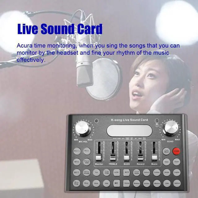 Alt view image 2 of 5 - Sound Card Audio Voice Musice External Usb Live Micro Sound Card Bluetooth Function for Computer Pc Mobile Phone K-song
