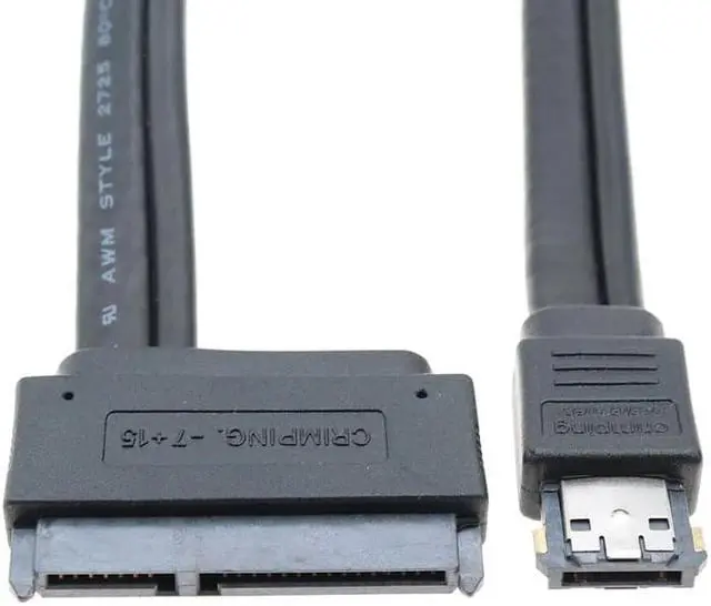 Alt view image 2 of 5 - Power Esata (eSATAp) to Sata Cable Dual Power USB 12V 5V Combo to 22 Pin (7Pin 15Pin) For 2.5 3.5 inch HDD Cable line