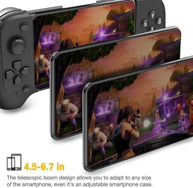 Alt view image 4 of 5 - 2 Half Handed Gamepad Mobile Phone Pad Tablet Controller Game Pubg Mobile IOS/Android Bluetooth Controller