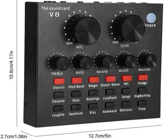 Alt view image 3 of 5 - Sound Card Audio Set Interface External Usb Live Microphone Sound Card Bluetooth Function for Computer Pc Mobile Phone Singin