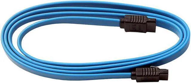 Main image of 1M Straight SATA III Cable Serial ATA Data Locking Latching 3.3ft Blue