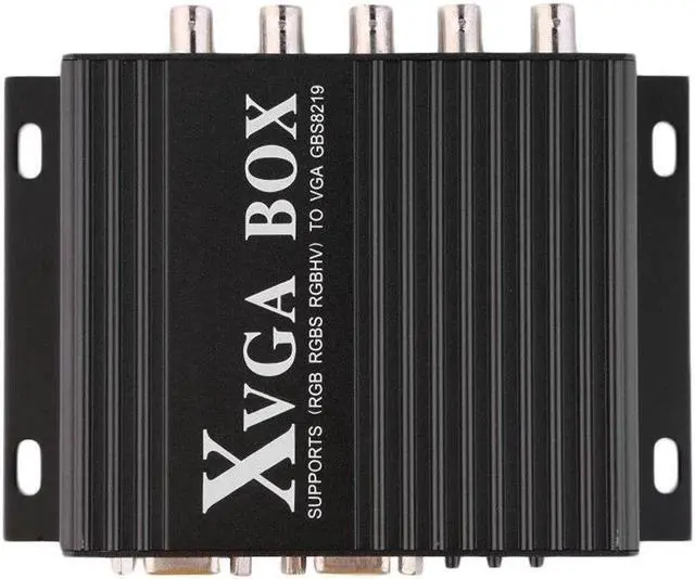 Alt view image 2 of 5 - Box RGB RGBS RGBHV MDA CGA EGA to VGA Industrial Monitor Video Converter with US Plug Power Adapter Black NEW Digital