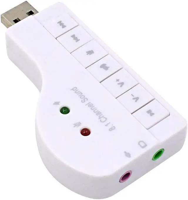 Main image of External USB Sound Card Adapter 8.1 Channel 3D Audio Headset Microphone 3.5mm Jack For Headphone laptop Computer PC