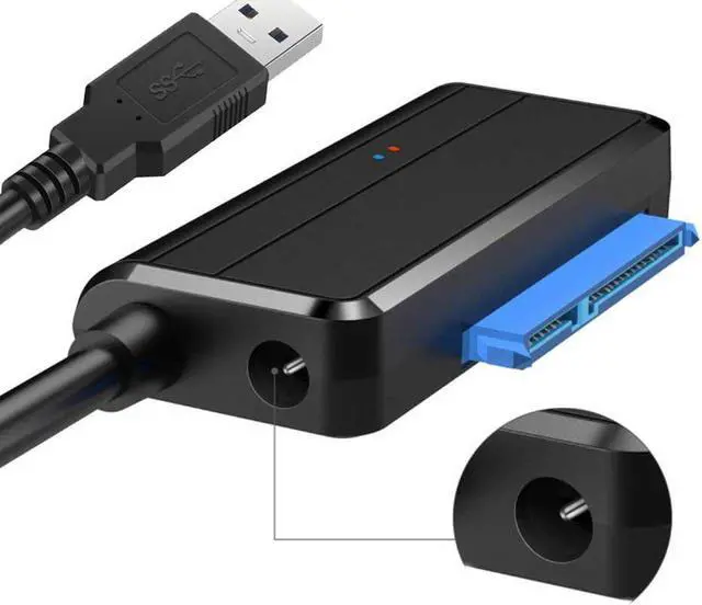 Alt view image 2 of 5 - 45CM USB 3.0 To Sata 3 2 1 Adapter Converter Cable SataIII To USB3.0 For 2.5" 3.5" inch Sata III II I HDD SSD Hard Disk Drive