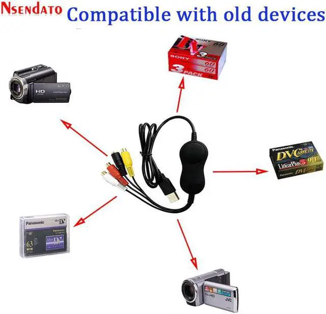 Alt view image 2 of 5 - Video Recording Capture Card Analog to Digital USB UVC Video Audio Grabber Converter for XBOX PS3 VHS Windows Mac Android