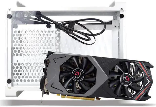 Alt view image 2 of 5 - G5 Plus all aluminum A4 ITX case game computer small chassis support 2080Ti gaming itx case htpc nas server mining rig