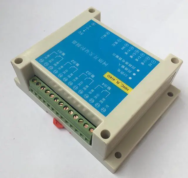 Alt view image 3 of 4 - 4 input 4 output network switch Ethernet relay switch transparent transmission MODBUS TCP IP relay