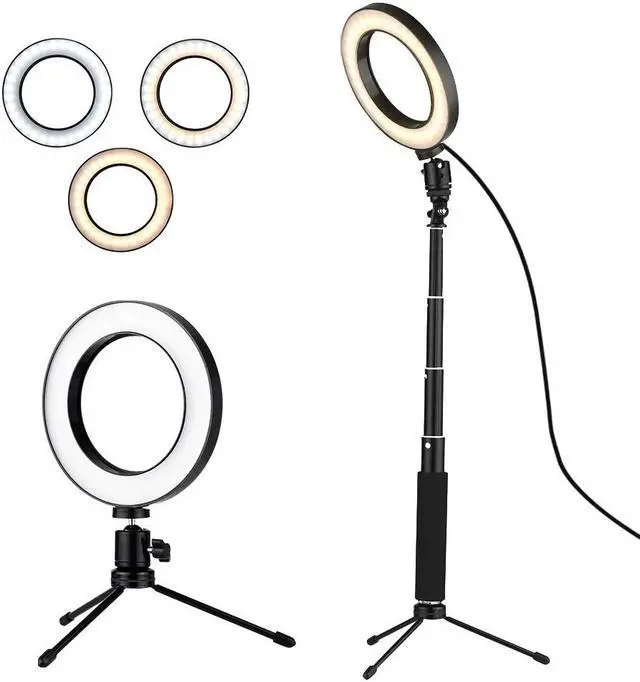Main image of Lamp 3Modes USB Mini LED Video Ring Light Fall Light  with Telescopic Light Stand Tripod for Network  Facial Makeup