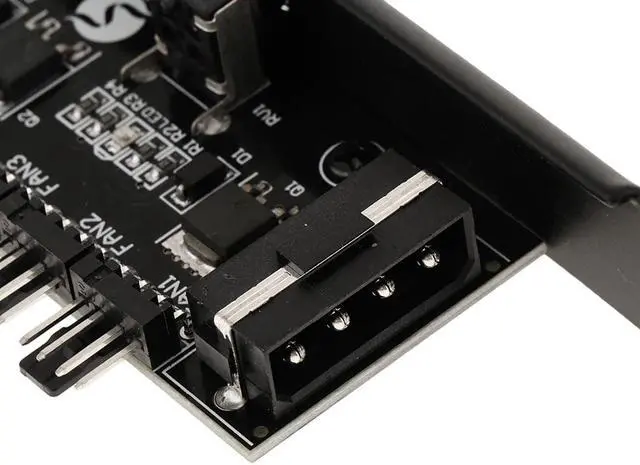 Alt view image 2 of 5 - 4-Pin Power 6-way Cooling Fan Temperature Controller Speed Governor Cooling Kit for PC Fans 4 Pins 6 Ways