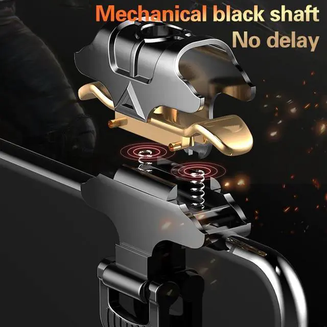 Alt view image 2 of 5 - 1Pair MK-1 Games L1 R1 Pubg Mobile Game Controller Fire Key Shooter Button Gamepad Joystick Grip Trigger Control for IOS Android