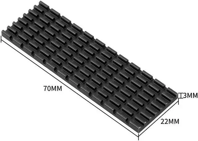 Alt view image 2 of 5 - Heatsink Cooler Cool Fin Thermal Conductive Adhesive for M.2 for NGFF 2280 PCI-E for NVME SSD 70*22mm Thickness 3/6mm