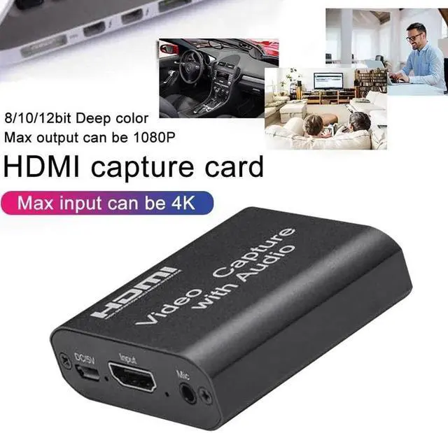 Alt view image 5 of 5 - 2pcs Usb 2.0 Video Capture Card with o Support Input Recorder Box for Game Record Live - 4K & 1080P