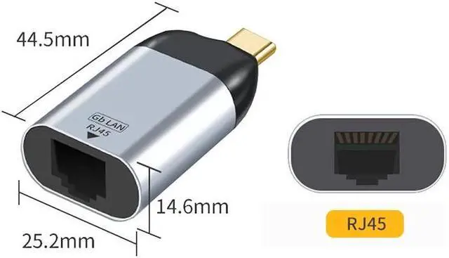 Alt view image 3 of 5 - Type-C to HDMI DP VGA miniDP RJ45 Video interface Converter Adapter PLUG Projection 4K 60Hz HD video transmission for PC