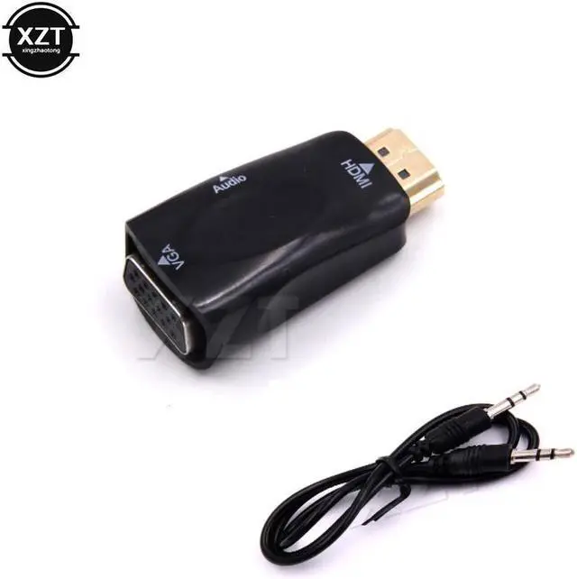 Main image of to VGA Adapter 1080P with 3.5MM 3.5 AUX Audio Cable  Converter Male to Female For PC Laptop Projector Computer TV box