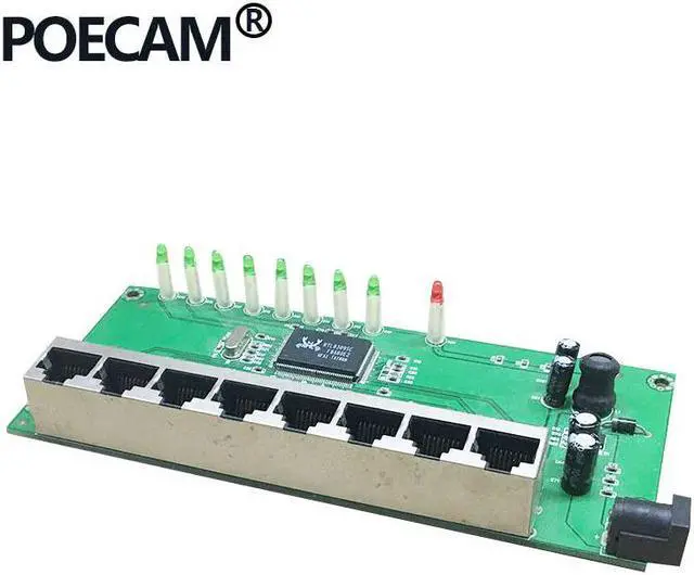 Main image of Ethernet Switch 8 Port Module PCBA Installtion Metal Case Machine Equipment Device Cabling boxes Super Category 5 network cable