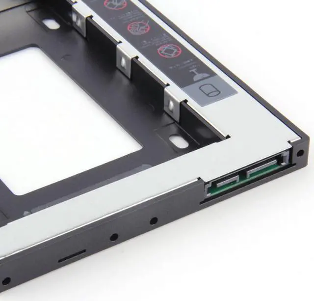 Alt view image 3 of 5 - 2nd HDD Caddy 9.5mm For 2.5" 2TB SATA 3.0 SSD Case Hard Disk Drive Enclosure Box + LED For Laptop CD-ROM DVD-ROM Optibay